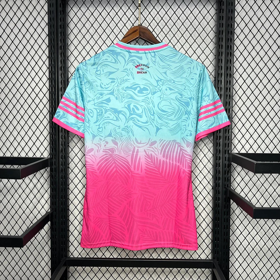 Inter Miami fodbolddragt konceptstil 2024 2025 pink trøje til fan