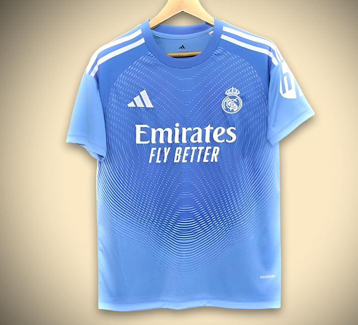 Real Madrid Opvarmningstrøje Blå 2025-2026 set forfra
