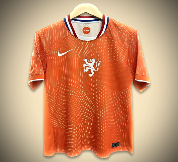 Fodboldtrøje Holland Hjemmebanetrøje 2025 set forfra
