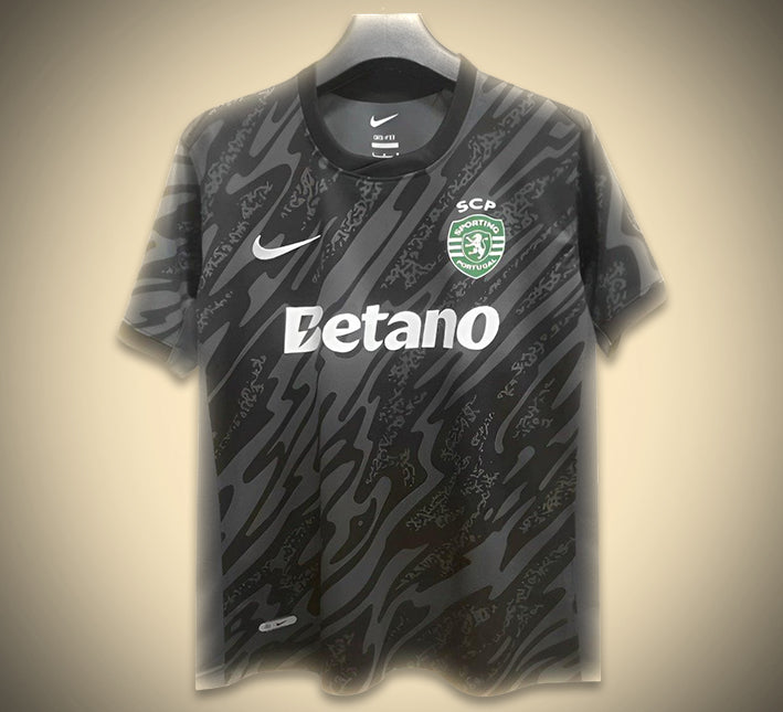Sporting CP Målmand Sort 2024-2025 set forfra
