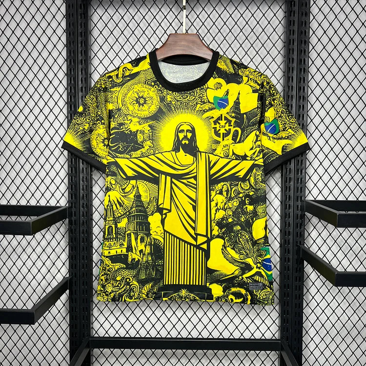 maillot-bresil-concept-jaune-20242025 Fodboldtrøje-Concept Brasilien Gul 20242025