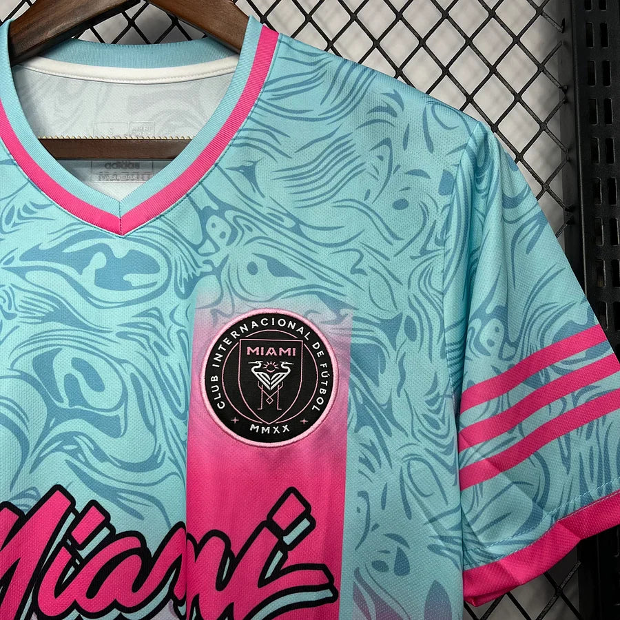 Inter Miami koncepttrøje sæson 2024 2025 pink sort med klub-logo