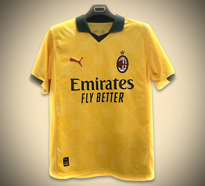 fodboldtrøje concept tredje sæt AC Milan sæson 2526 moderne design rød og sort