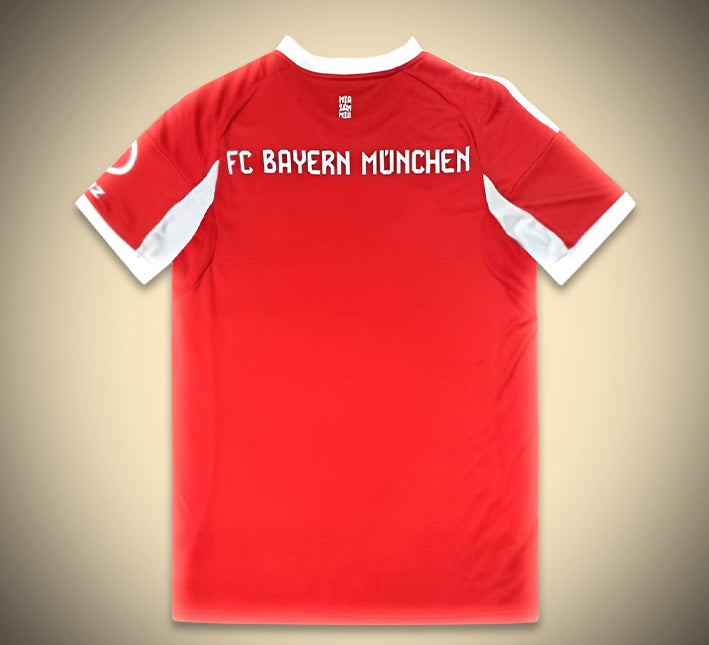 Hjemmebanetrøje koncept Bayern München sæson 2025 2026 rød og hvid fan-stil