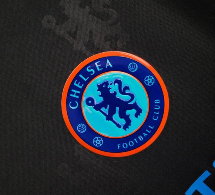 T-shirt fodbold Chelsea konceptstil sort farve sæson 2425