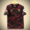 maillot-exterieur-fc-seville-noir-saison-2024-2025-tenue-de-football-officielle FC Sevilla sort udebanetrøje sæson 2024 2025 officielt fodboldtøj