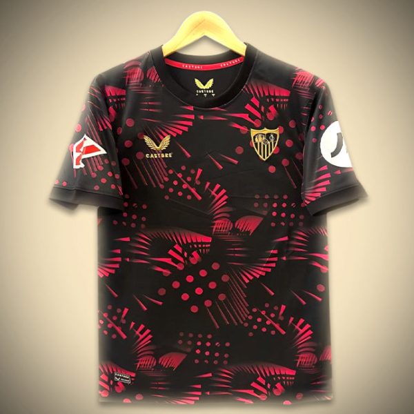 Fodboldtrøje FC Sevilla Udebane Sort 2024-2025