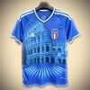 Fodboldtrøje-Concept Italien udgave by blå samling fodbold sæson 2023