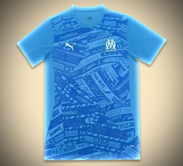 Olympique Marseille Opvarmningstrøje 2024-2025 set forfra