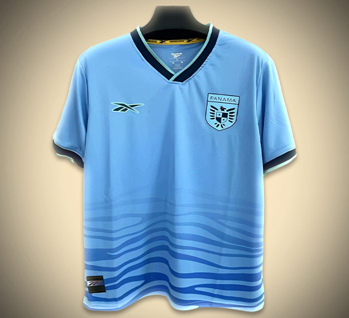 maillotpanamablue24-1.jpg Fodboldtrøje Panama Udebane 2024-2025 set forfra