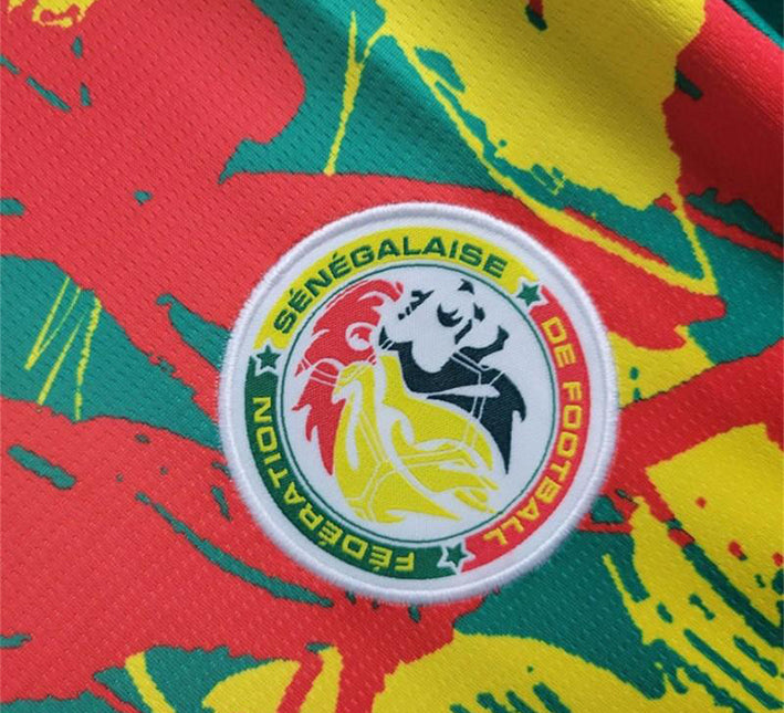 Fodboldtrøje Senegal Opvarmning 2024 set fra siden