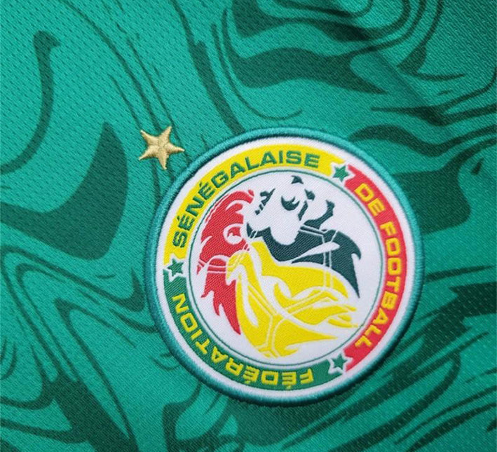 Fodboldtrøje Senegal Udebane 2024 set fra siden