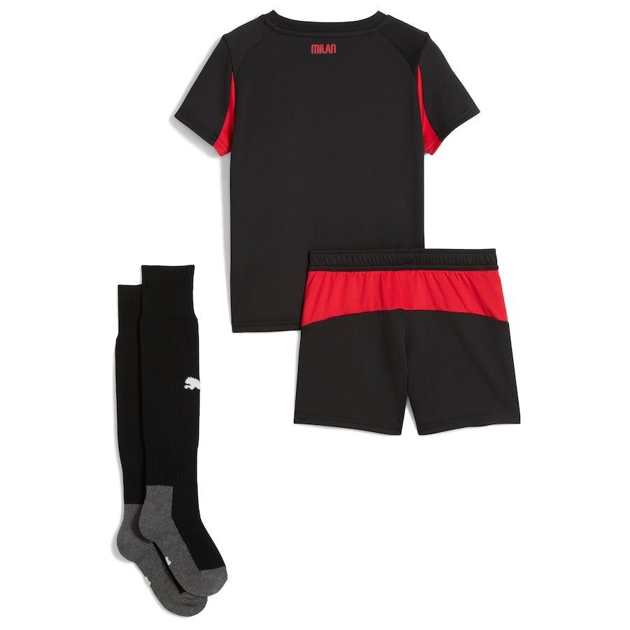 Børnesæt AC Milan hjemmebanetrøje sæson 2025 2026 med shorts