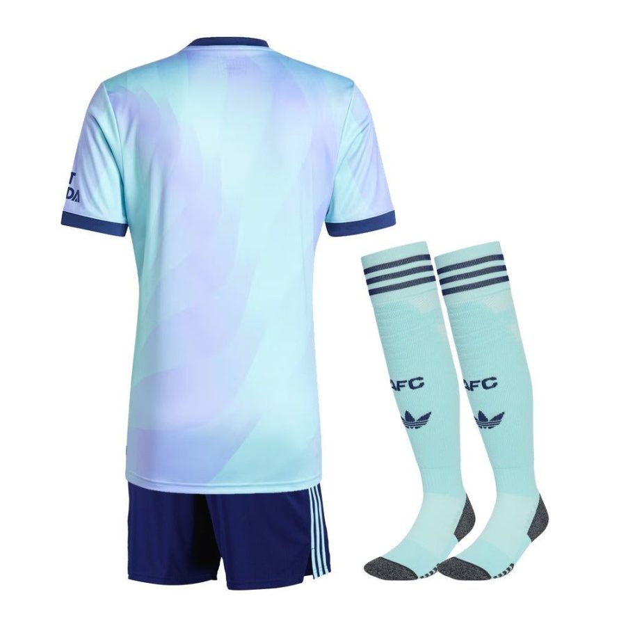 ensemble-enfant-arsenal-maillot-third-saison-2024-2025-avec-short-et-chaussettes Børnesæt Arsenal tredjetrøje sæson 2024 2025 med shorts og strømper