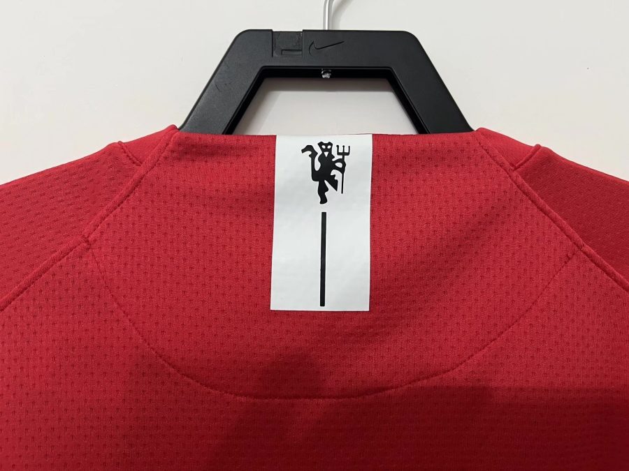 Fodboldtrøje Manchester United rød langærmer hjemmebanetrøje vintage