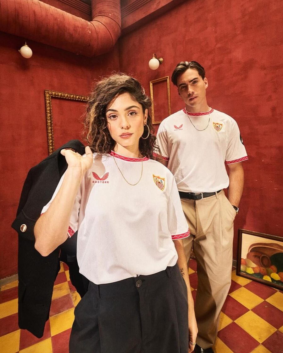 jersey-officiel-fc-seville-rouge-et-blanc-tenue-domicile Officiel trøje FC Sevilla rød og hvid hjemmebanetrøje