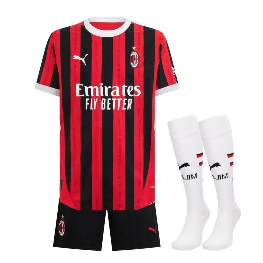 kit-enfant-ac-milan-domicile-2024-2025 BØRNESÆT AC MILAN HJEMMEBANETRØJE 2024-2025