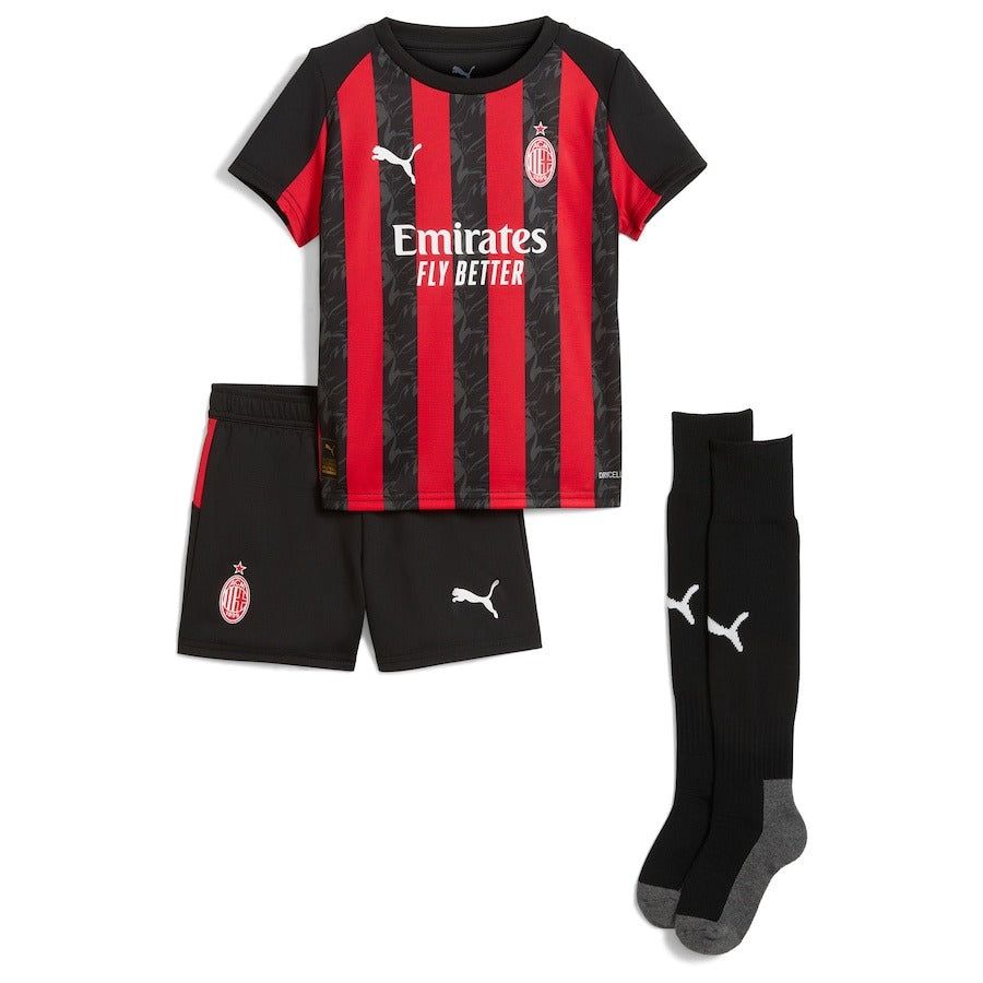 BØRNESÆT AC MILAN HJEMMEBANETRØJE 2025-2026