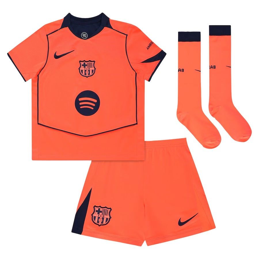 Børnesæt FC Barcelona – Third 3. trøje 2025-2026
