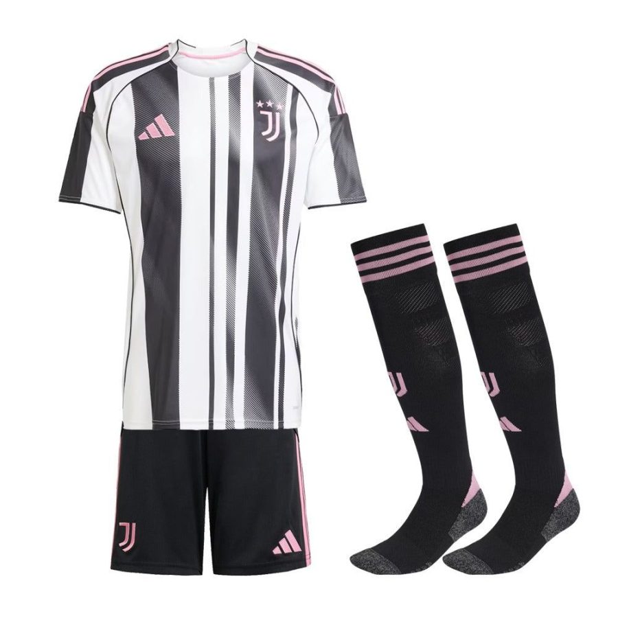 kit-enfant-juventus-domicile-2025-2026 BØRNESÆT JUVENTUS HJEMMEBANETRØJE 2025-2026