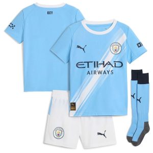 kit-enfant-manchester-city-domicile-2025-2026 BØRNESÆT MANCHESTER CITY HJEMMEBANE 2025-2026