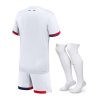 kit-enfant-psg-maillot-exterieur-saison-2024-2025-avec-short-et-chaussettes Børnesæt PSG udebanetrøje sæson 2024 2025 med shorts og strømper