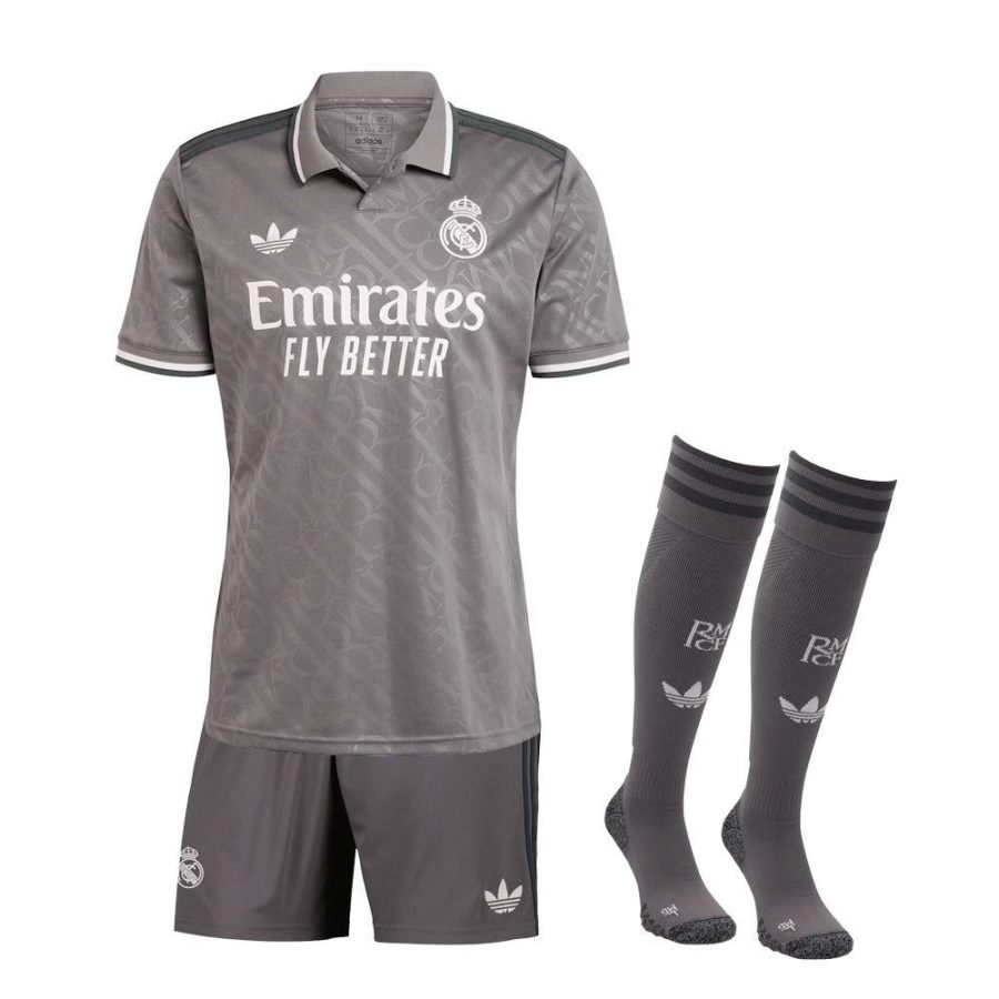 BØRNESÆT REAL MADRID TREDJETRØJE 2024-2025