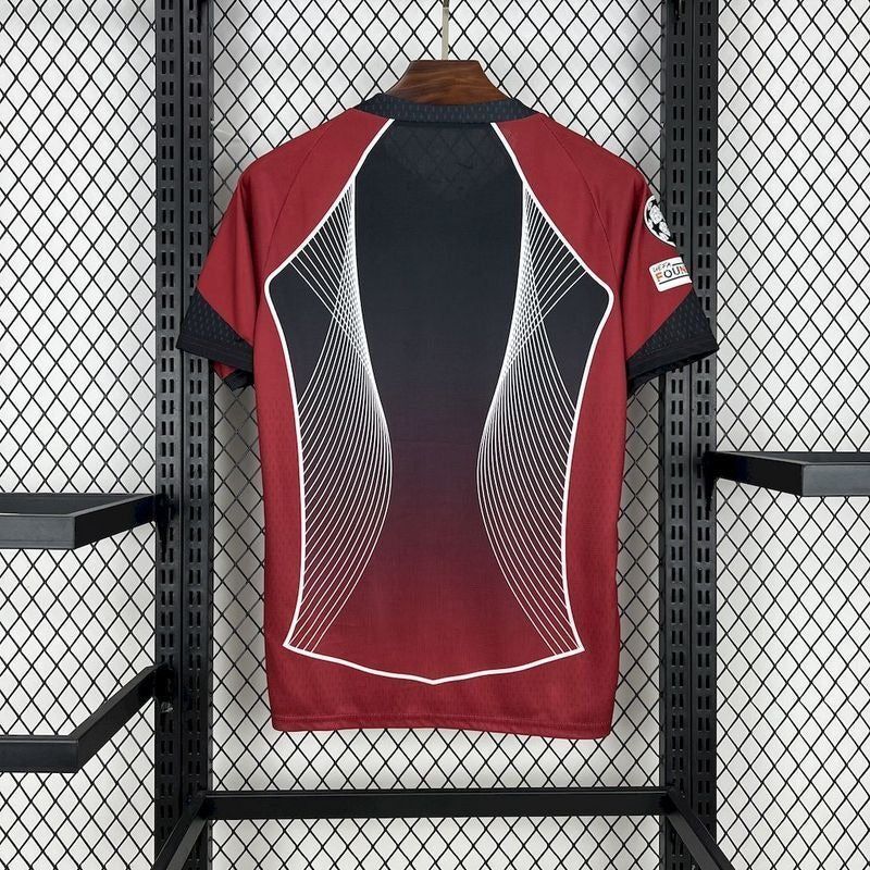 maillot-concept-rouge-du-fc-barcelona-saison-2025-2026-tenue-de-football Rød koncepttrøje fra FC Barcelona sæson 2025 2026 fodboldspilledragt