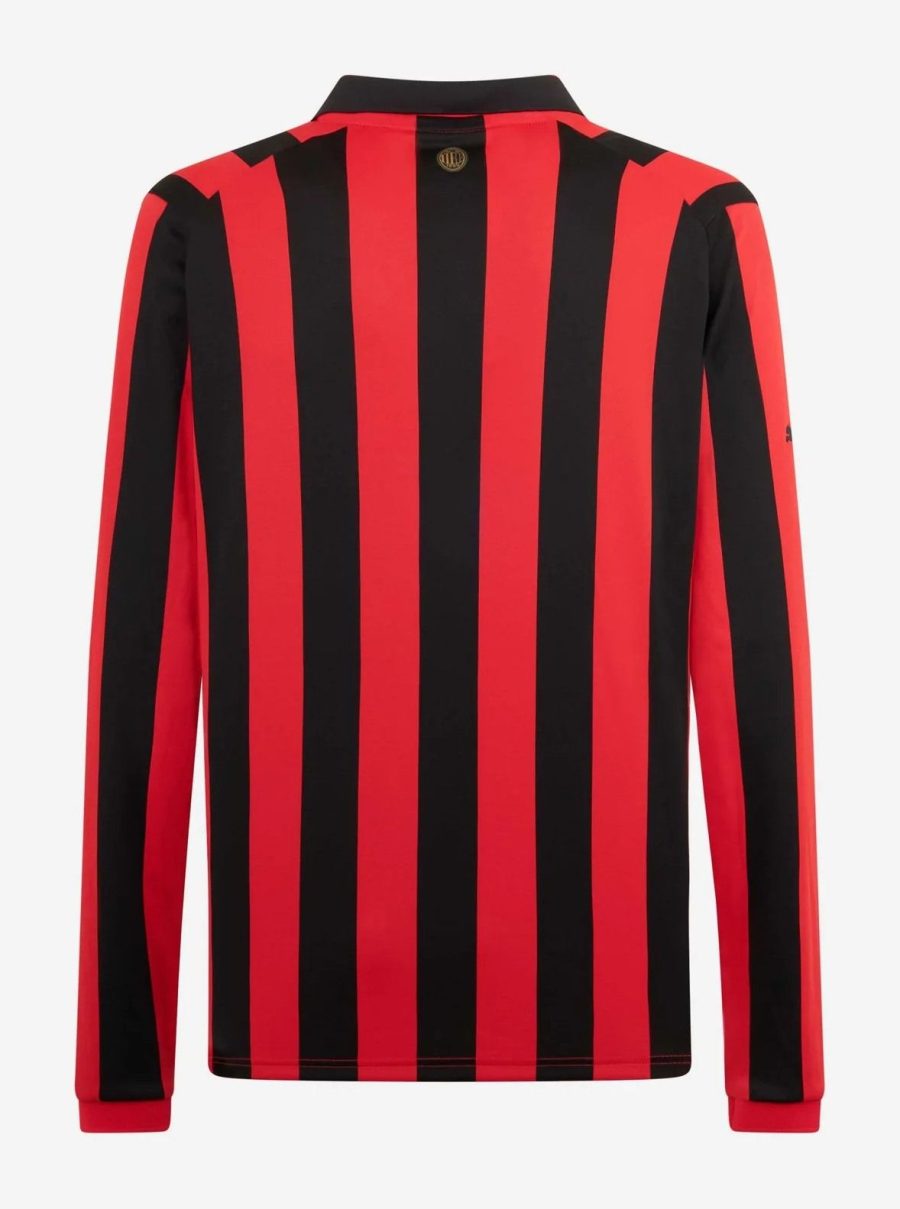 maillot-de-football-ac-milan-edition-anniversaire-domicile-rouge-et-noir fodboldtrøje AC Milan jubilæumsudgave hjemmebanetrøje rød og sort