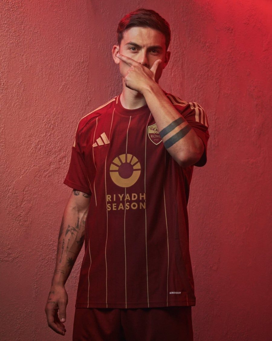 Fodboldtrøje AS Roma hjemmebane til supporter af den italienske klub