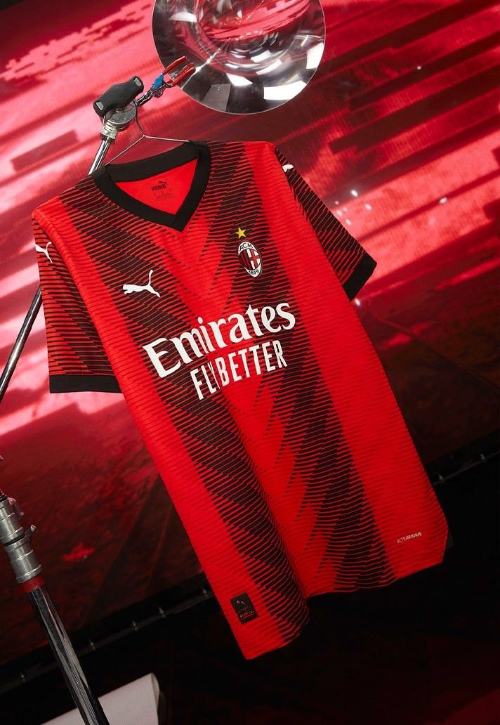 officiel AC Milan fodboldtrøje hjemmebanedragt 2023 2024