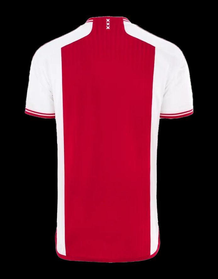 maillot-domicile-ajax-amsterdam-saison-2023-2024-tenue-officielle-rouge-et-blanc hjemmebanetrøje Ajax Amsterdam sæson 2023 2024 officielt outfit rød og hvid
