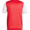 maillot-domicile-arsenal-saison-2025-2026-rouge-et-blanc-tenue-officielle Hjemmebanetrøje Arsenal sæson 2025 2026 rød og hvid officiel dragt