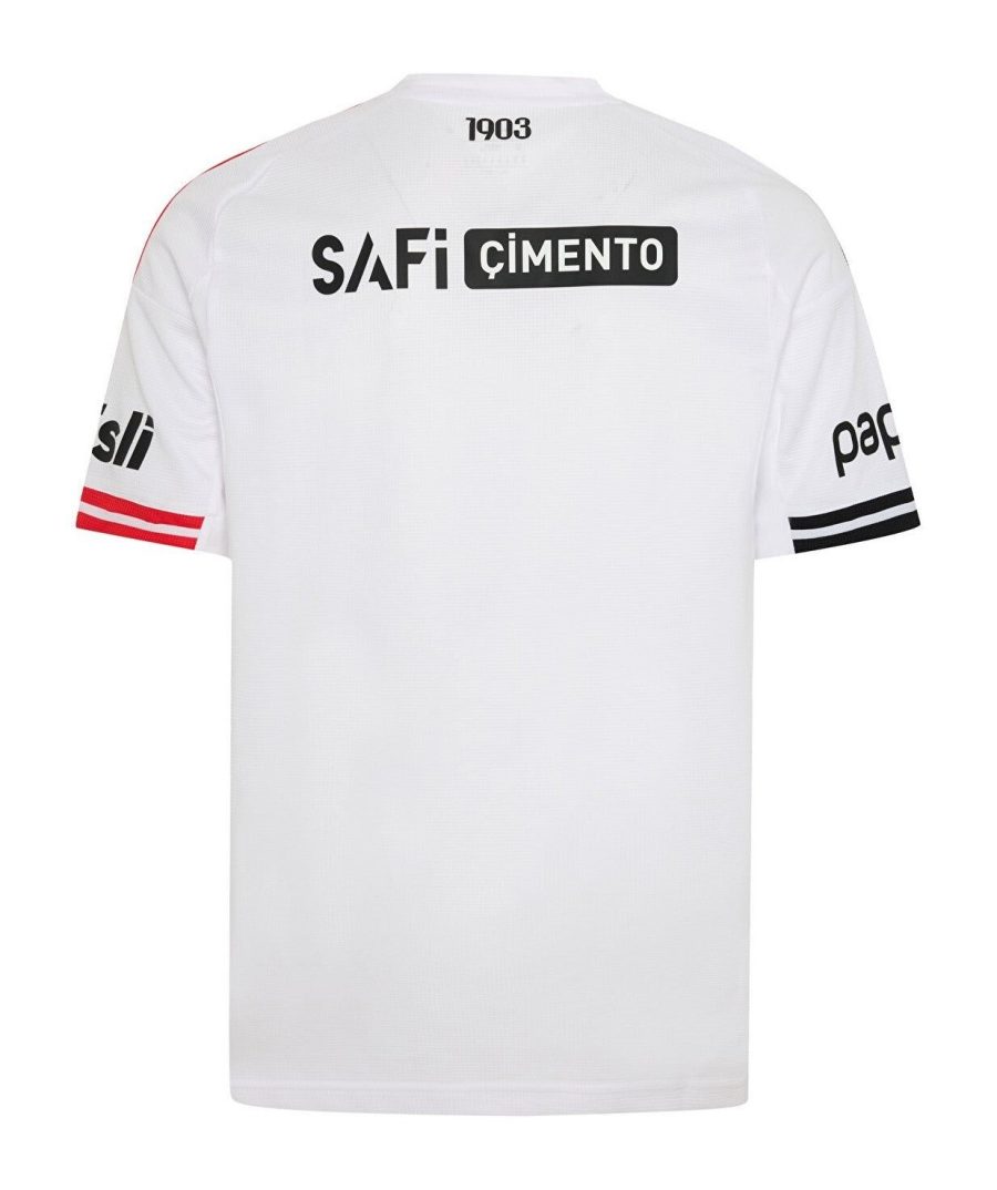 hjemmebanetrøje Besiktas sæson 2025 2026 sort og hvid jersey fodboldfan