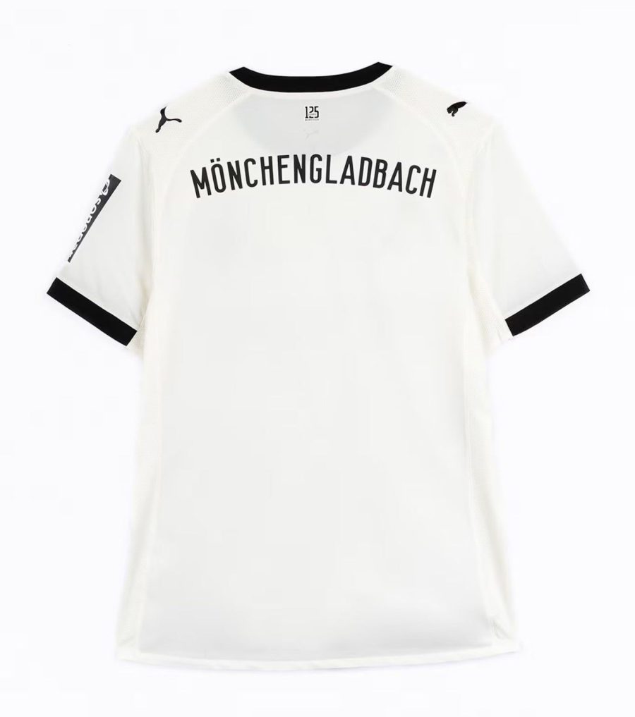 Hjemmebanetrøje Borussia Mönchengladbach sæson 2025 2026 officielt tøj hvid og grøn