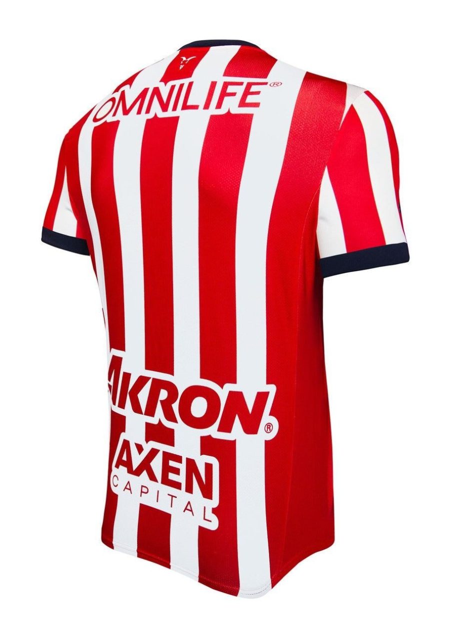 maillot-domicile-chivas-de-guadalajara-saison-2024-2025-rouge-blanc-pour-supporter-du-club Chivas de Guadalajara hjemmebanetrøje sæson 2024 2025 rød hvid til klubbens supportere