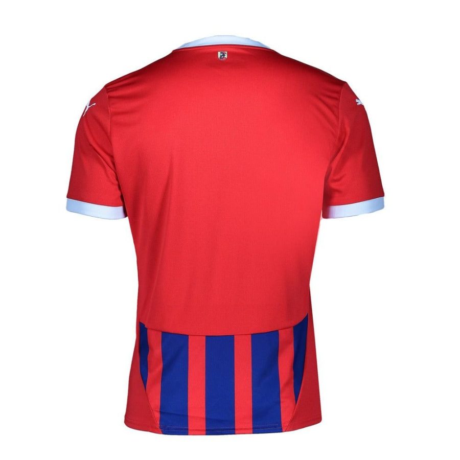 hjemmebanetrøje FC Heidenheim sæson 2024 2025 rød og blå