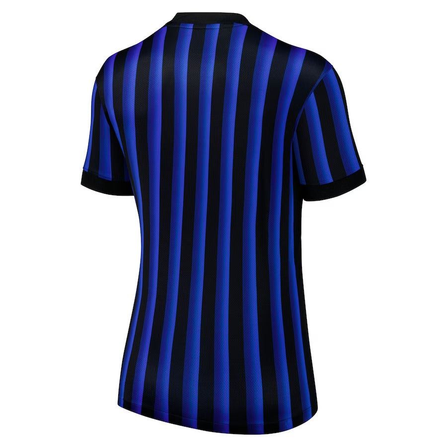 maillot-domicile-femme-inter-milan-saison-deux-mille-vingt-cinq-deux-mille-vingt-six-bleu-et-noir Dame hjemmebanetrøje Inter Milan sæson 2025 2026 blå og sort