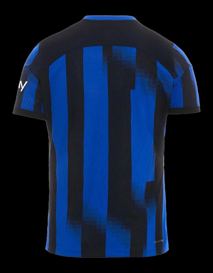 Fodboldtrøje hjemmebane Inter Milan sæson 2023 2024 blå og sort officiel