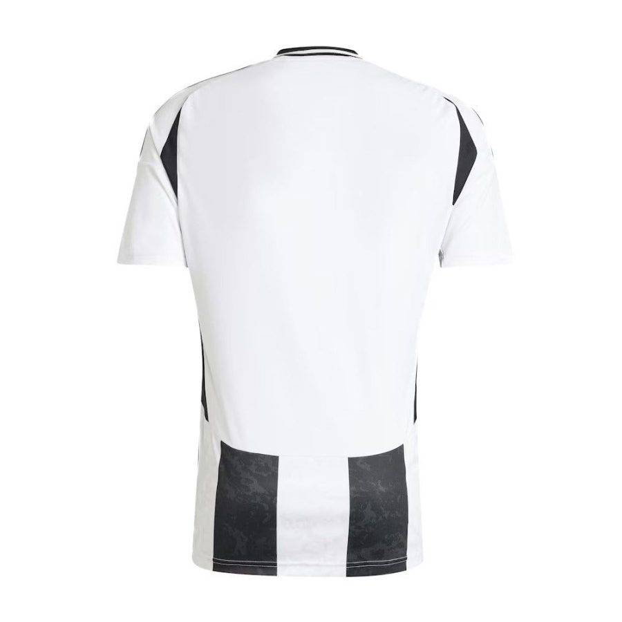 maillot-domicile-juventus-saison-2024-2025-blanc-et-noir-tenue-officielle Hjemmebanetrøje Juventus sæson 2024 2025 hvid og sort officiel dragt