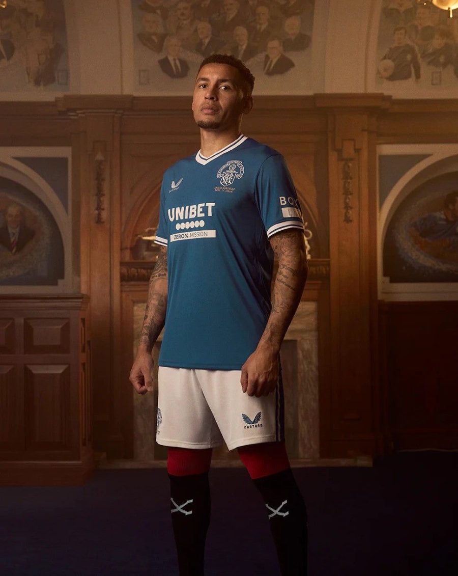 maillot-domicile-rangers-fc-edition-anniversaire-saison-2024-2025 Hjemmebanetrøje Rangers FC jubilæumsudgave sæson 2024-2025