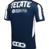 maillot-domicile-rayados-monterrey-saison-2024-2025-jersey-football-raye-bleu-blanc Hjemmebanetrøje Rayados Monterrey sæson 2024 2025 fodboldtrøje stribet blå hvid