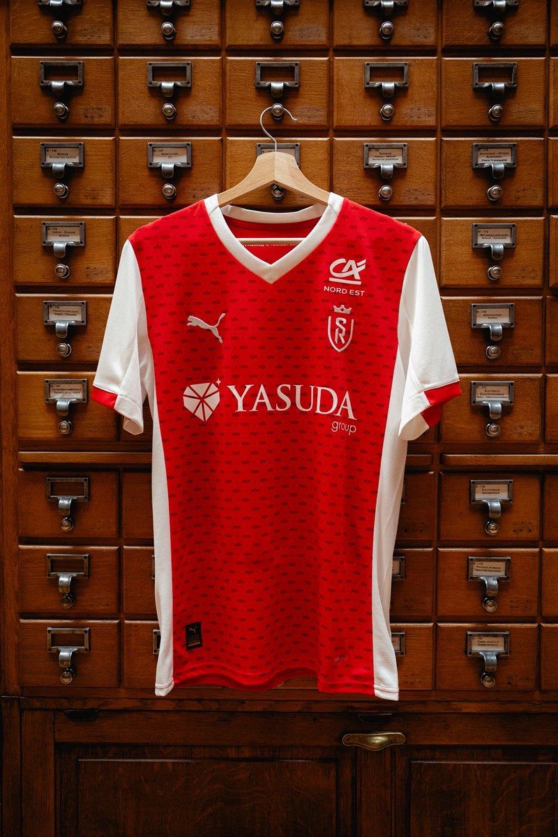 maillot-domicile-stade-de-reims-saison-2025-2026 Hjemmebanetrøje Stade de Reims sæson 2025 2026