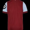 hjemmebanetrøje West Ham United FC sæson 2023 2024 officiel dragt bordeaux og lyseblå