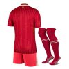 maillot-enfant-liverpool-domicile-saison-2024-2025-avec-short-et-chaussettes Børnetrøje Liverpool hjemmebane sæson 2024 2025 med shorts og strømper