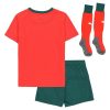 maillot-enfant-portugal-domicile-saison-2025-rouge-et-vert børnetrøje Portugal hjemmebane sæson 2025 rød og grøn