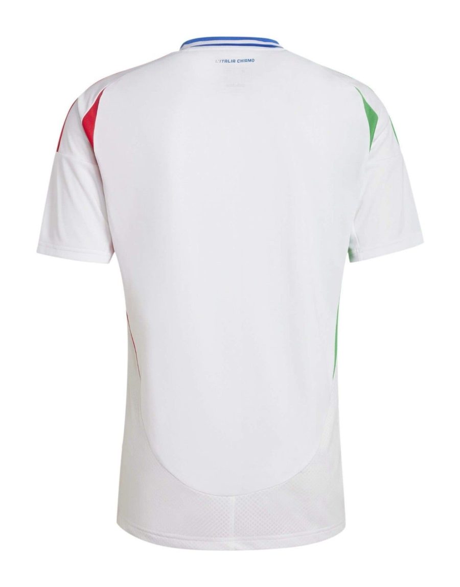 maillot-exterieur-equipe-d-italie-saison-2024-tenue-football-bleu Udebanetrøje for Italiens landshold sæson 2024 blå fodbolddragt