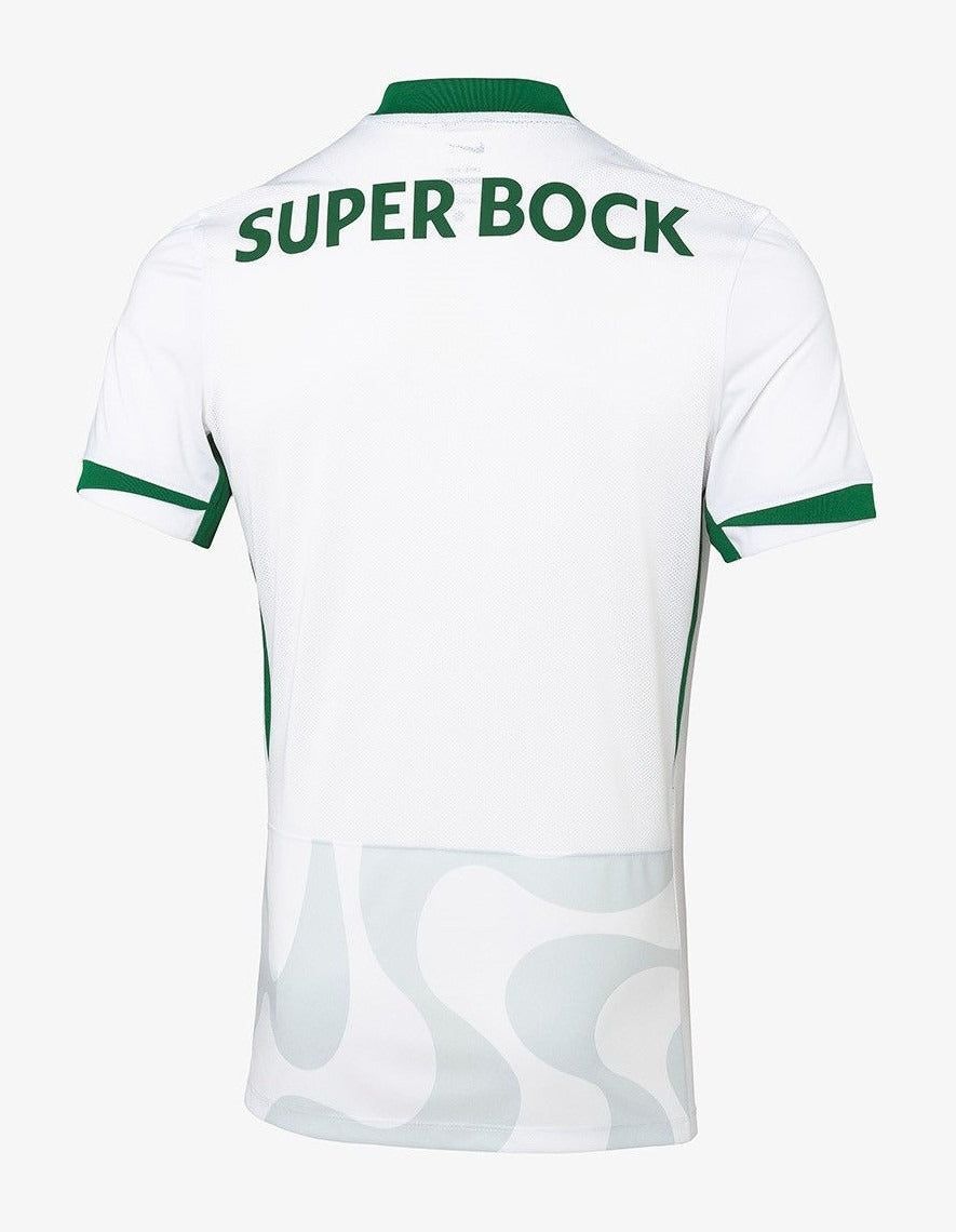 maillot-exterieur-sporting-cp-saison-2025-2026-tenue-de-football-verte-et-blanche udebanetrøje Sporting CP sæson 2025 2026 grøn og hvid fodboldtrøje