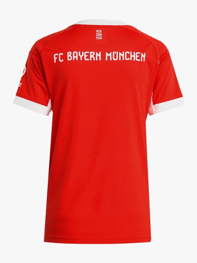 maillot-femme-bayern-munich-domicile-saison-2025-2026-tenue-officielle Dametrøje Bayern Munich hjemmebanetrøje sæson 2025 2026 officiel dragt