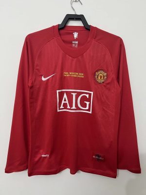 MANCHESTER UNITED LANGÆRMET HJEMMEBANETRØJE 20072008